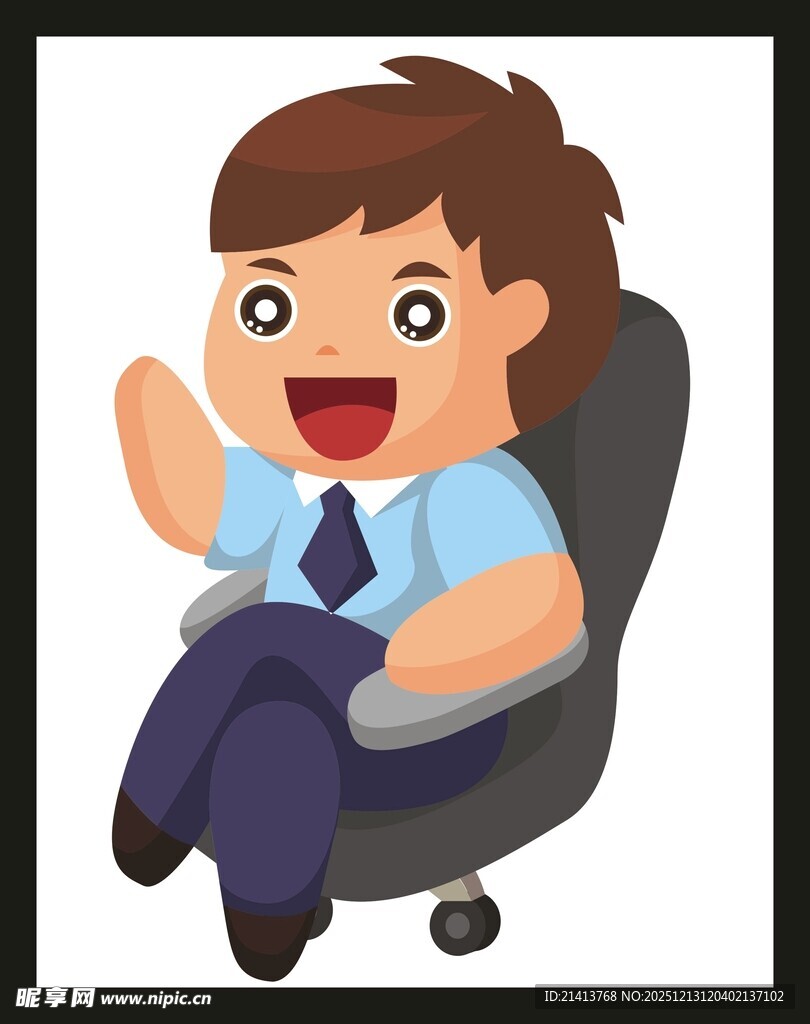 开心办公的商务人士