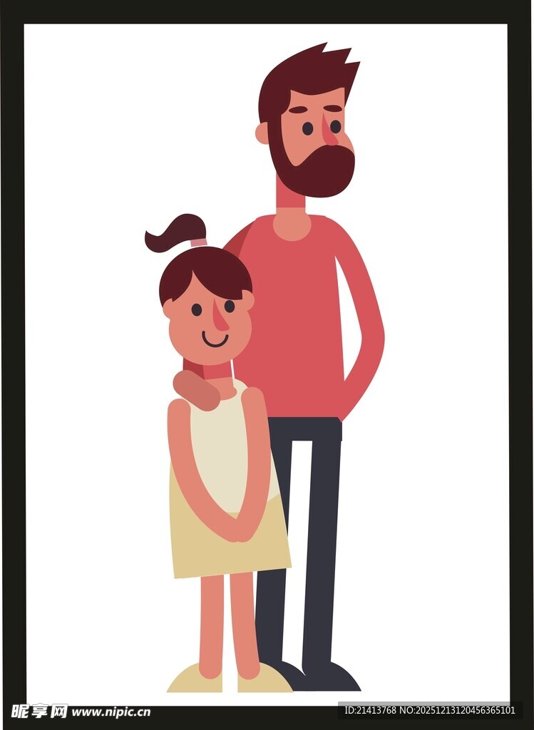 父女温馨相伴时刻