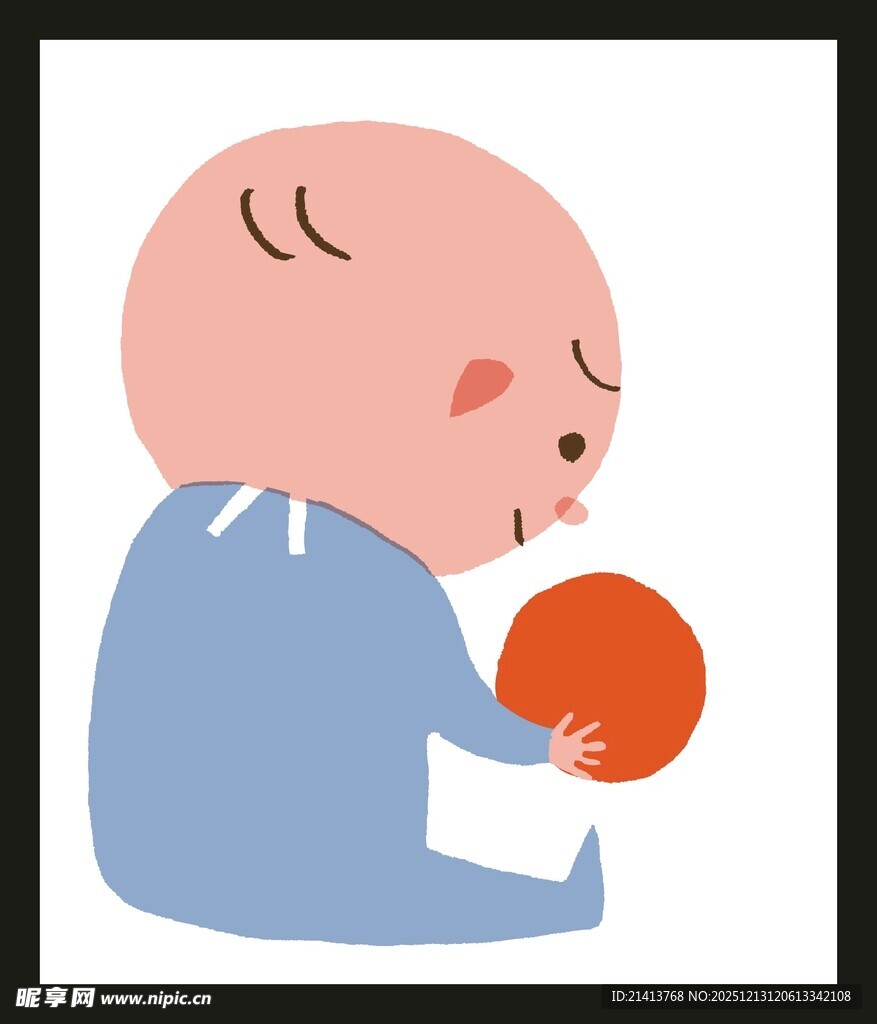 玩球的可爱宝宝