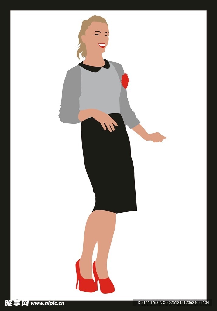 时尚女士穿搭展示