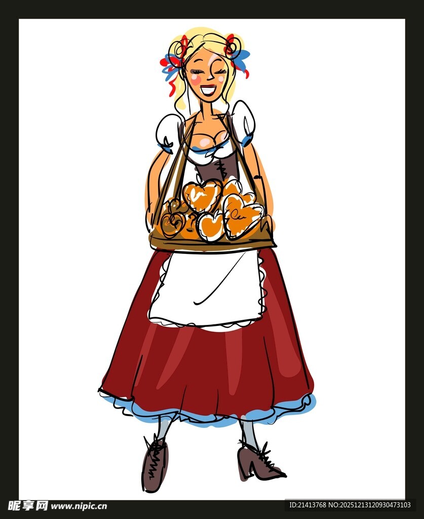 传统服饰装扮的女性形象