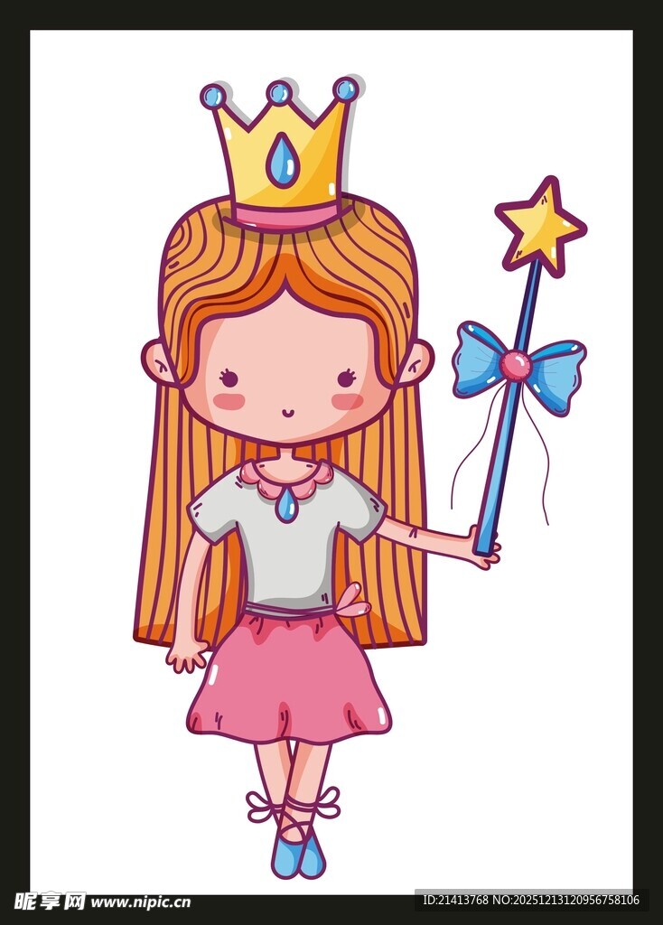 手持魔杖的可爱公主