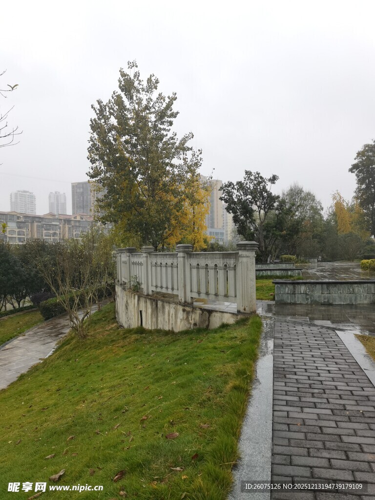 城市中的静谧户外景观