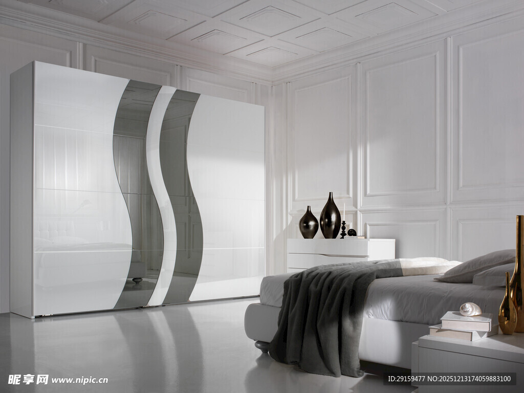 现代简约风格卧室衣柜设计