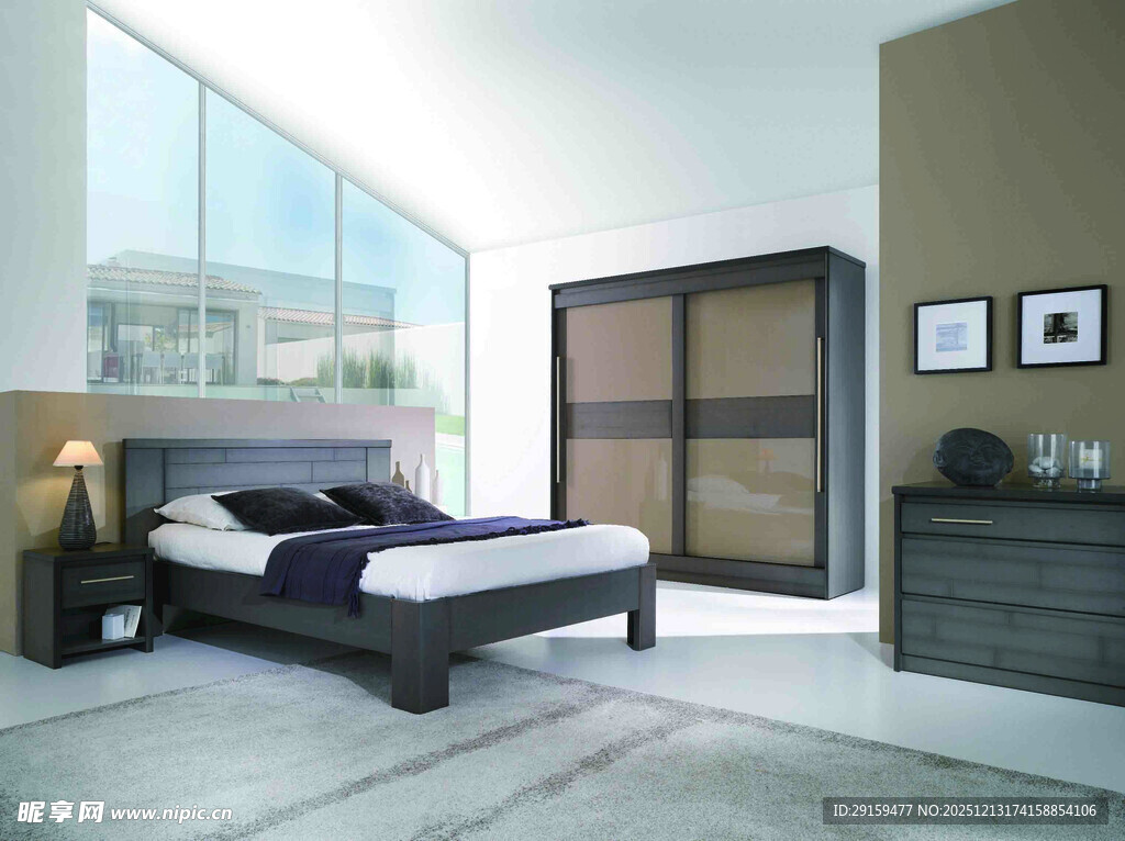 现代简约风格卧室场景