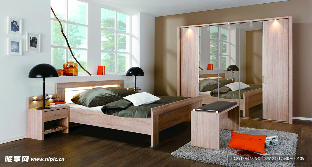 现代简约风格卧室场景