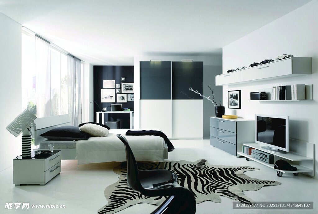 现代简约风卧室室内设计