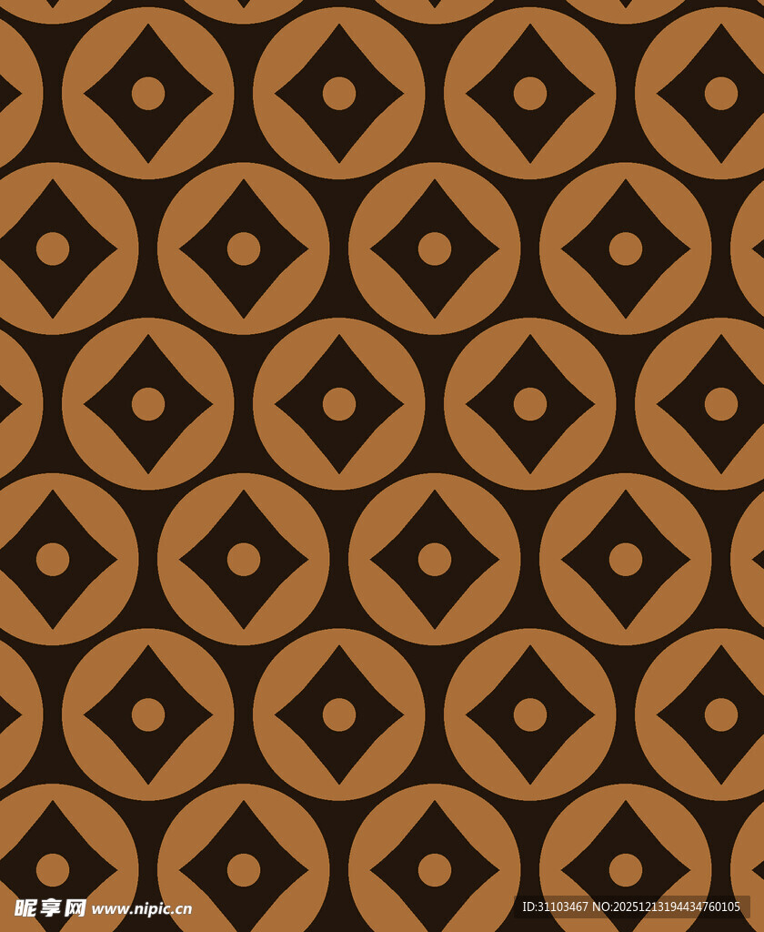 几何图案复古风无缝背景