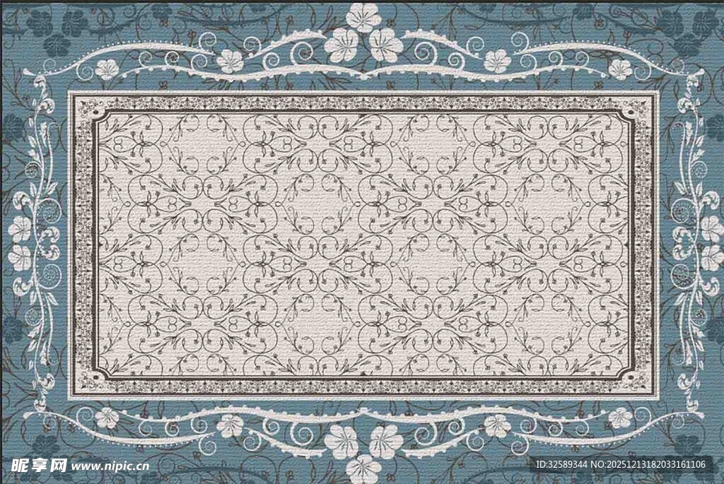 复古花纹地毯图案设计