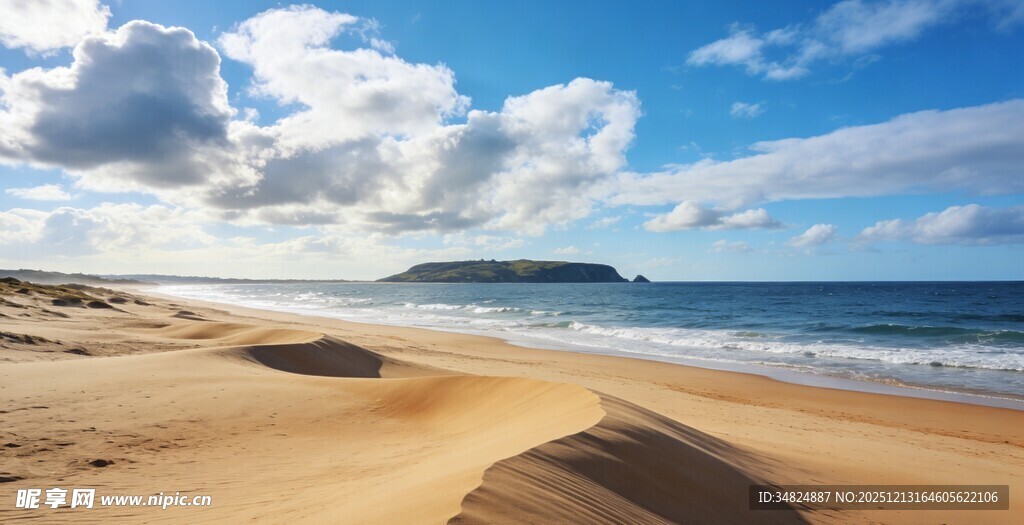 美丽海滨沙滩风景