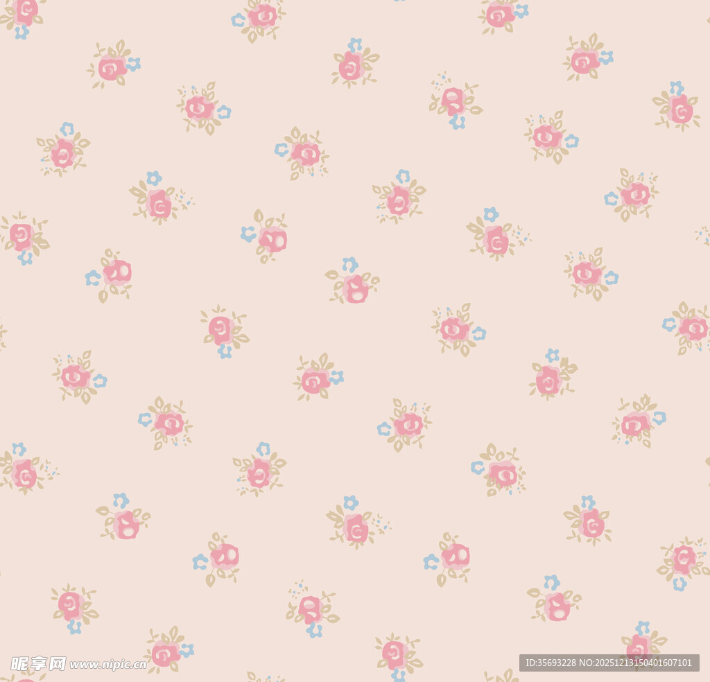 粉色碎花图案背景