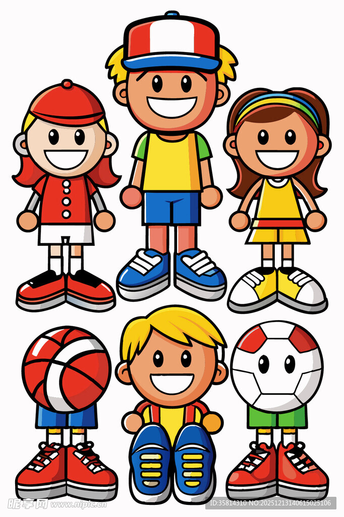 活力儿童与多彩运动装备