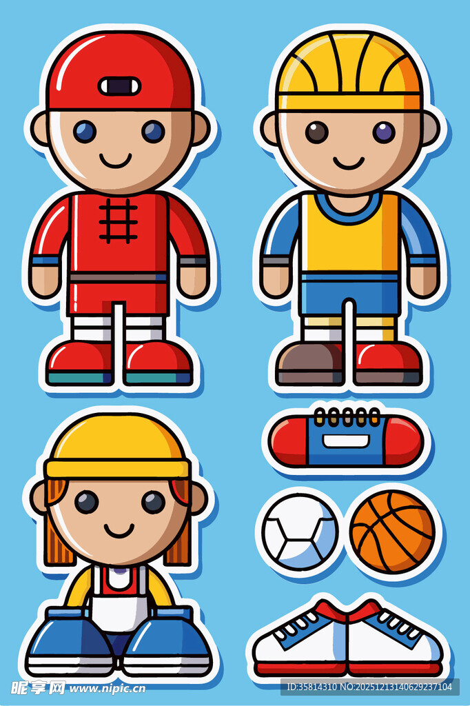 儿童运动形象与运动器材