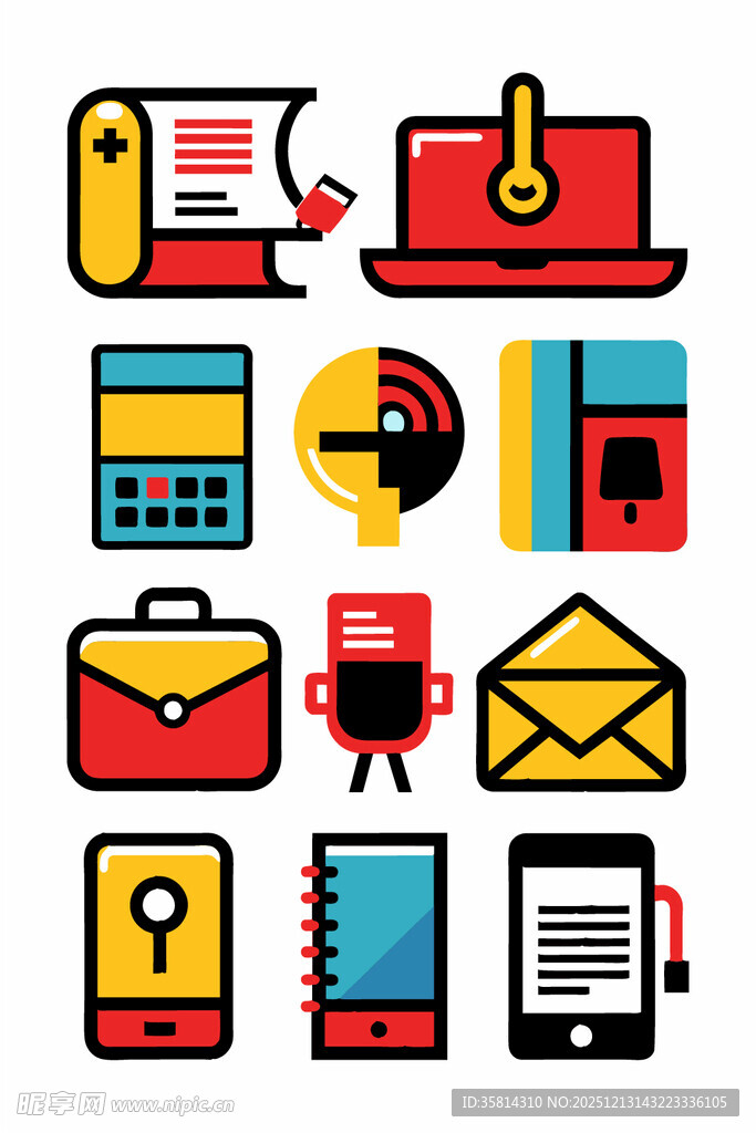 商务办公相关图标集合