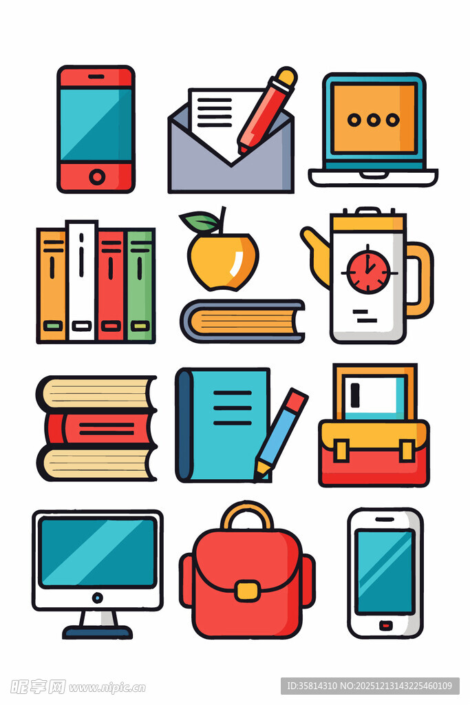 办公用品与电子设备集合