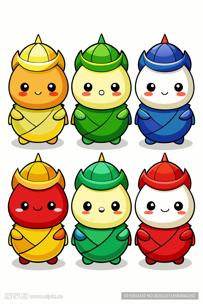 可爱卡通粽子形象集合