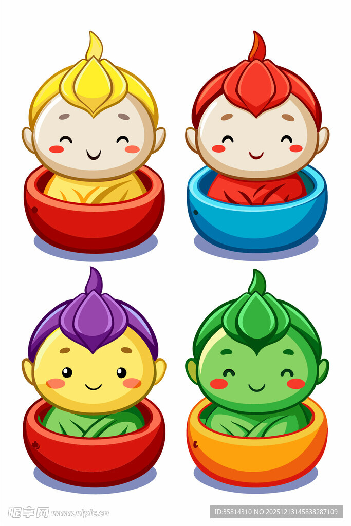 可爱卡通小包子形象