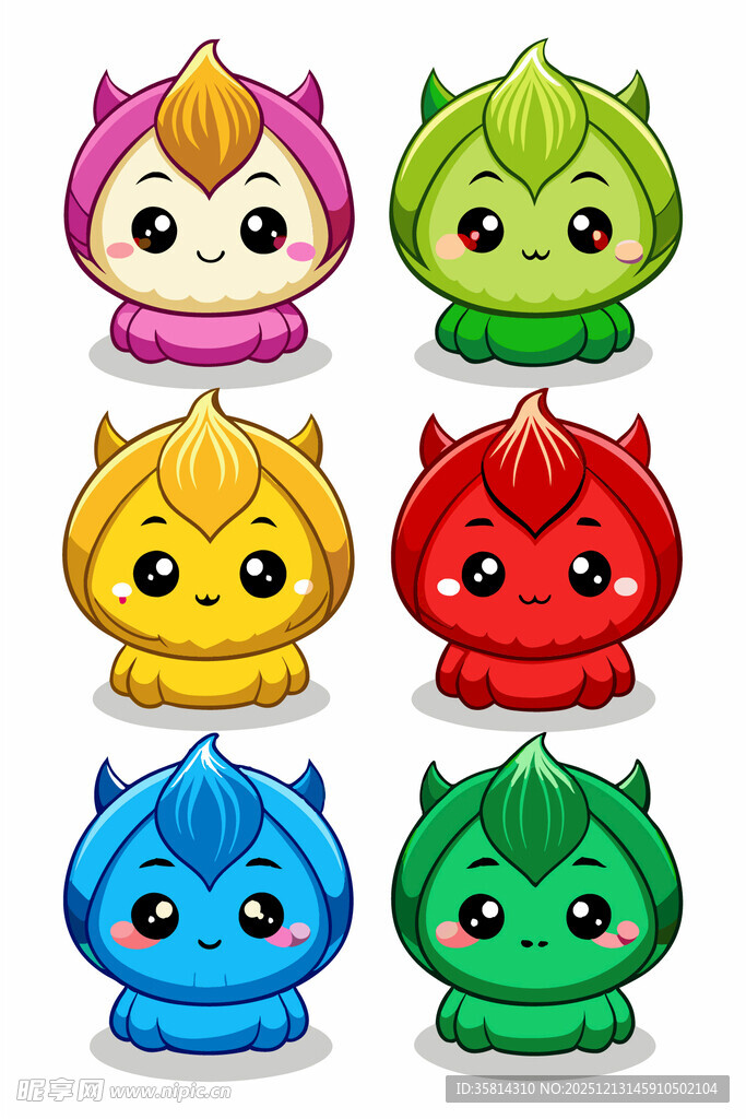 多彩可爱小精灵形象