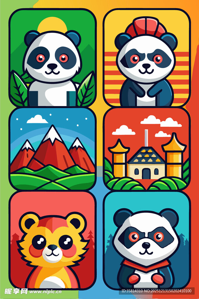 动物主题卡通图案设计