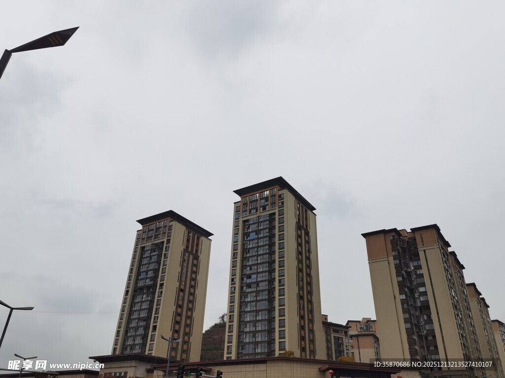 城市高楼建筑群景观