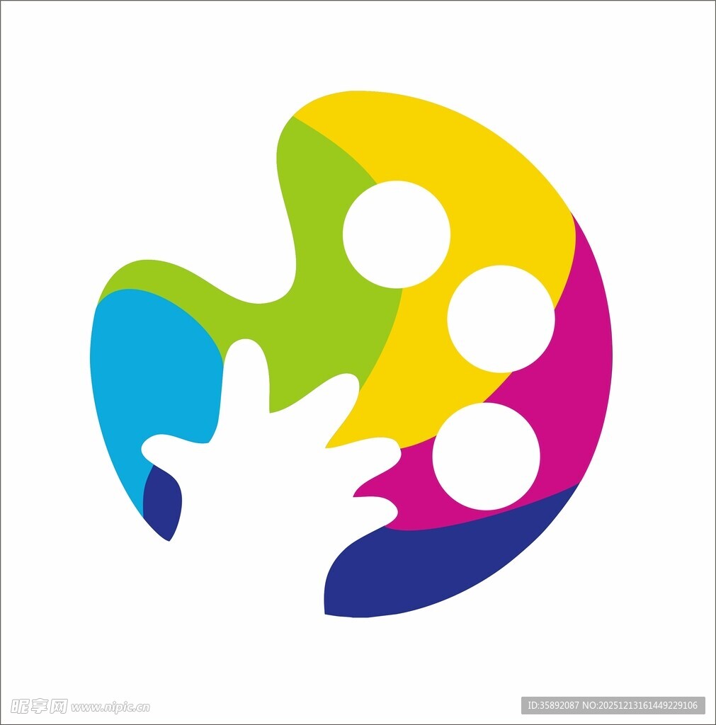 儿童 画板 掌印 天真 可爱 