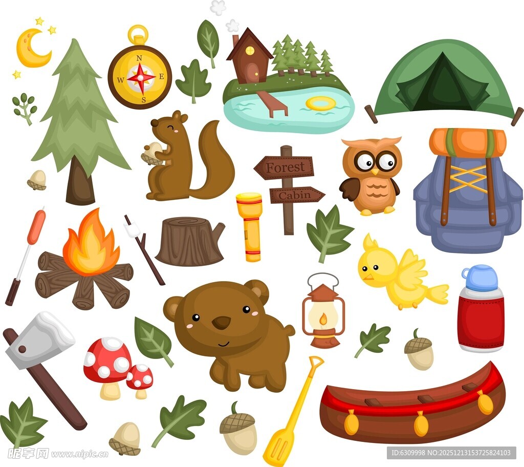 户外露营元素集合