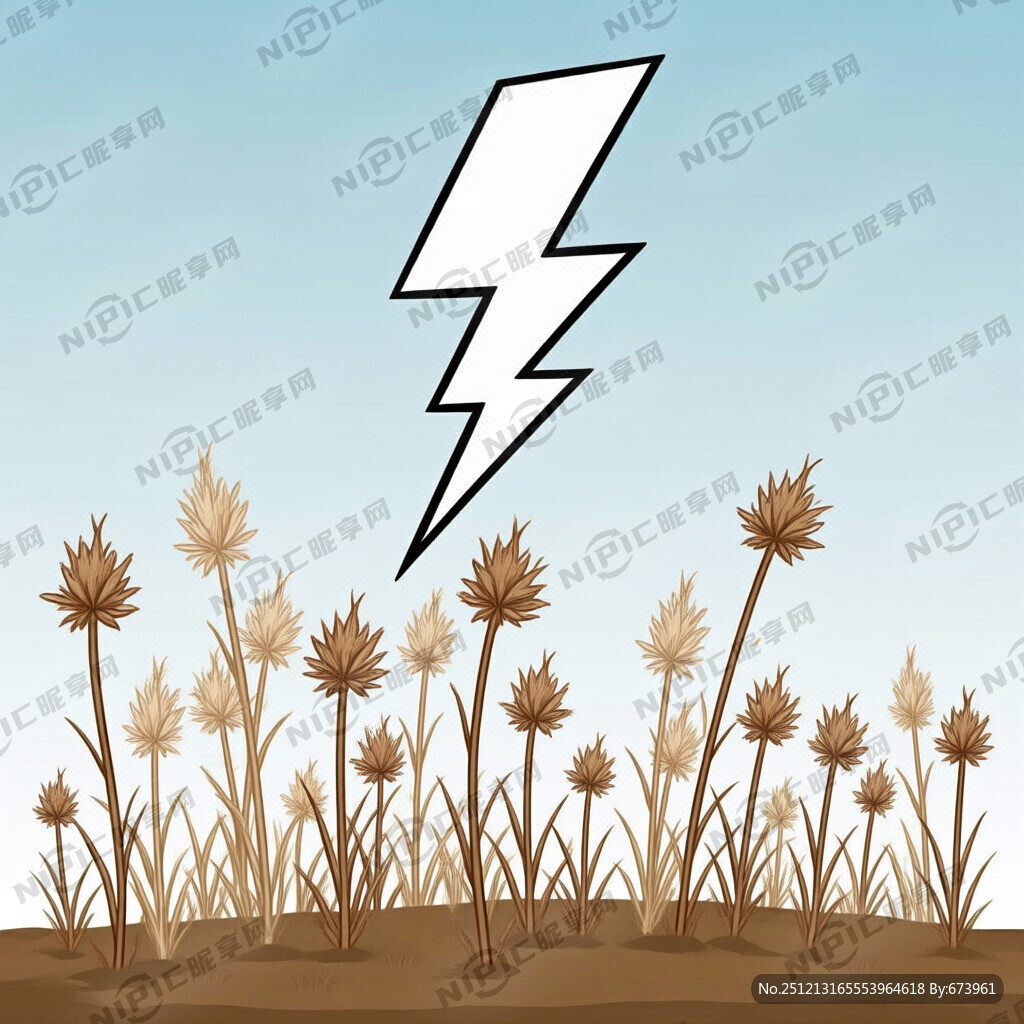 闪电枯草卡通