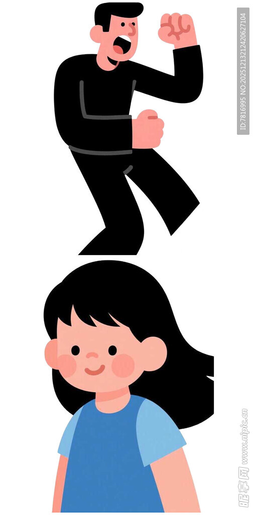 男子欲揍女孩的惊险瞬间