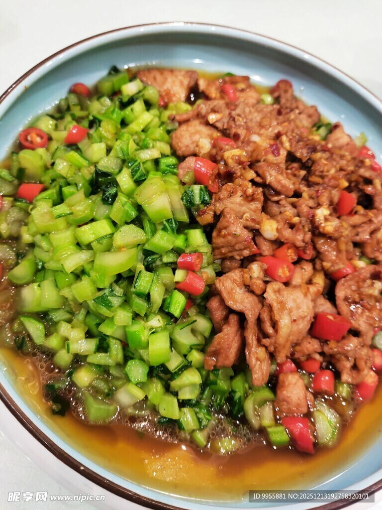 双拼肉末蔬菜盖浇饭