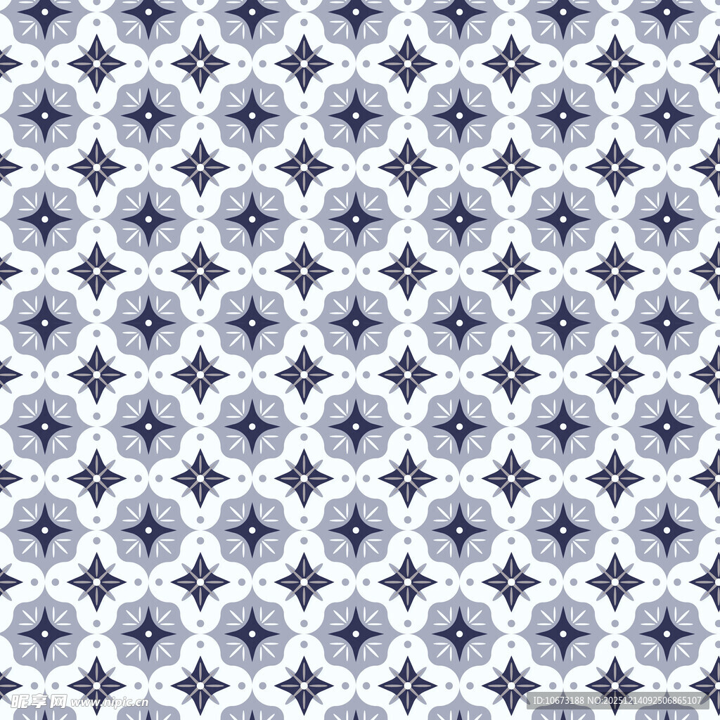 蓝白几何花纹图案背景