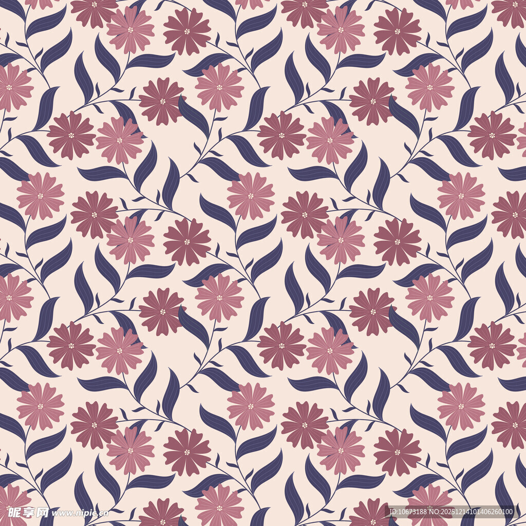 花卉图案背景纹理设计