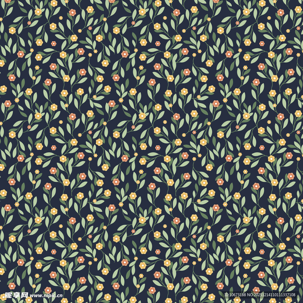 多彩碎花布料纹理图案