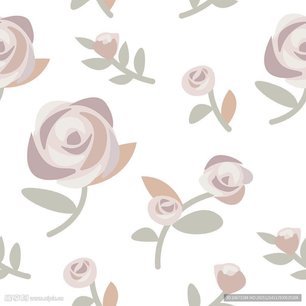 淡粉色玫瑰花卉图案背景