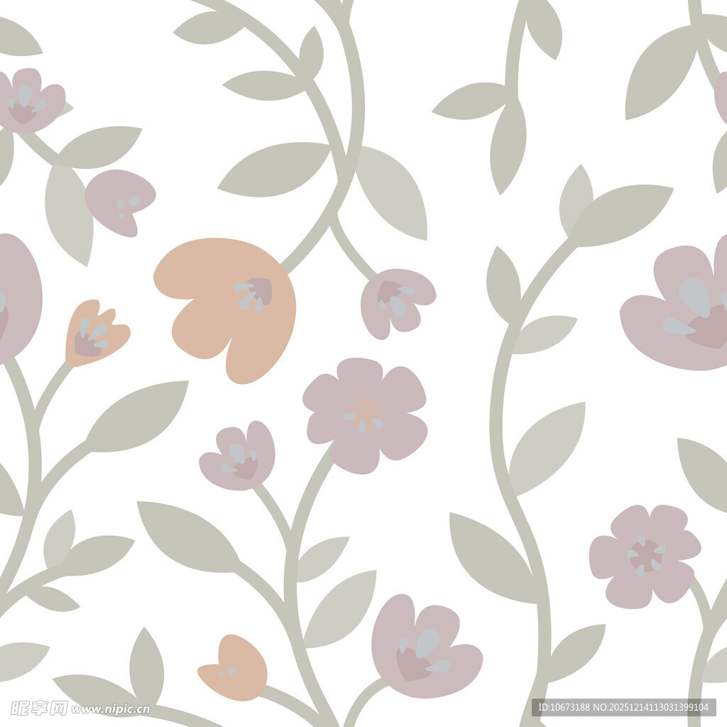 花卉藤蔓图案背景纹理