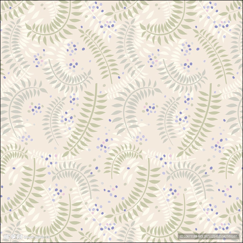 蕨类花卉图案纹理背景