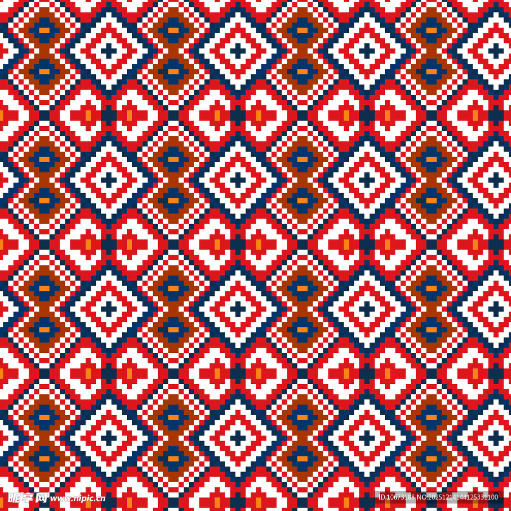 几何图案民族风无缝花纹