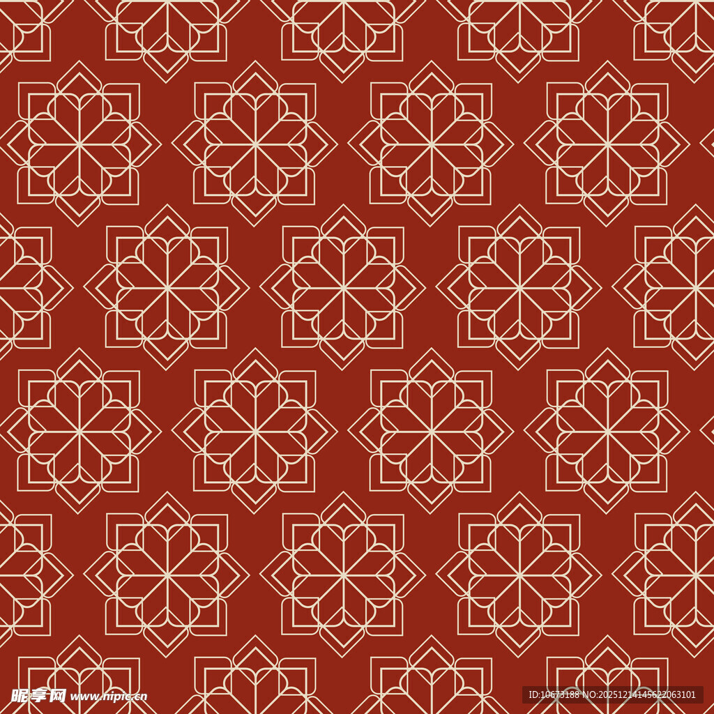 红色几何花纹图案背景