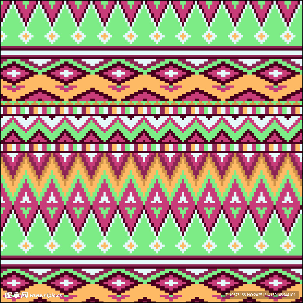 多彩几何民族风图案纹理