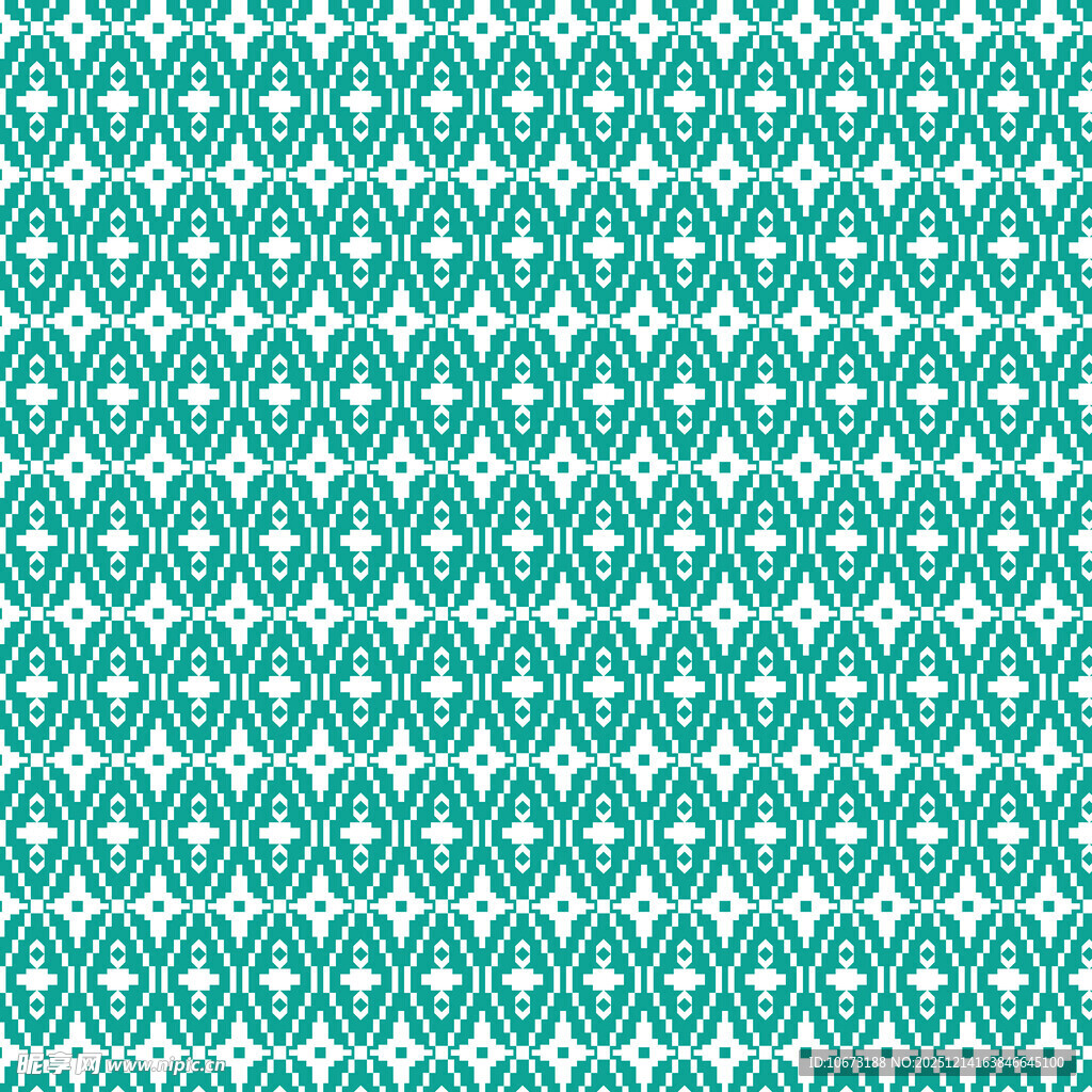 蓝绿色几何图案无缝背景