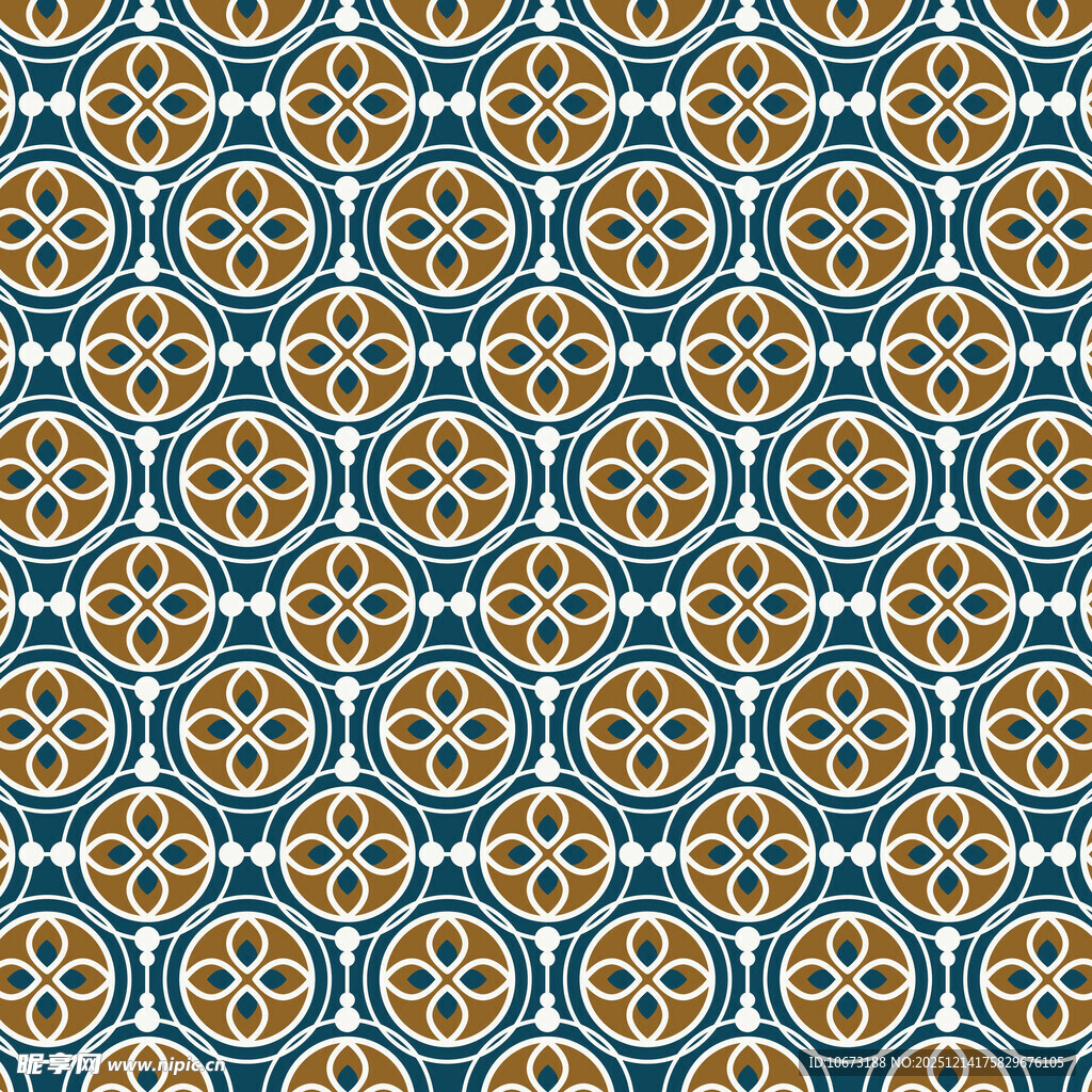 几何图案复古风无缝花纹