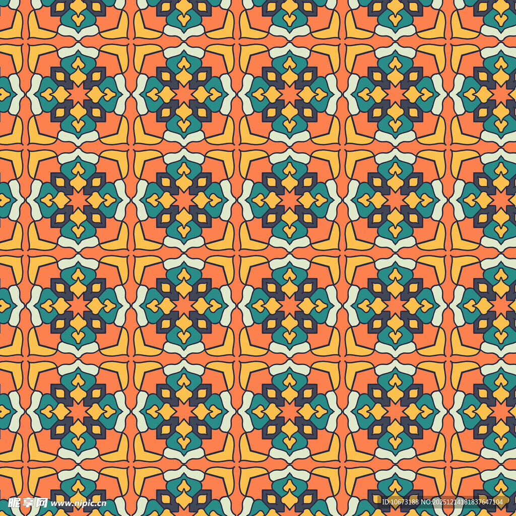 复古几何图案无缝背景