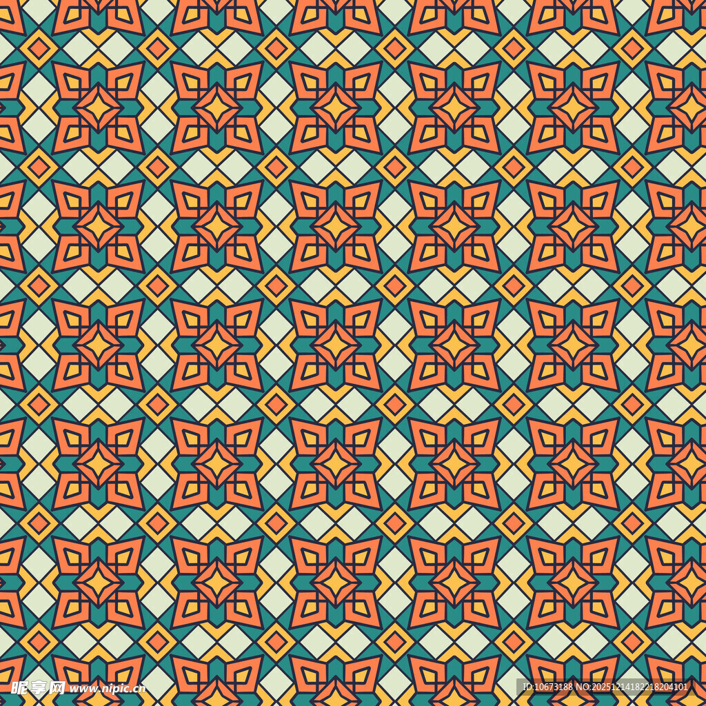 多彩几何图案无缝纹理