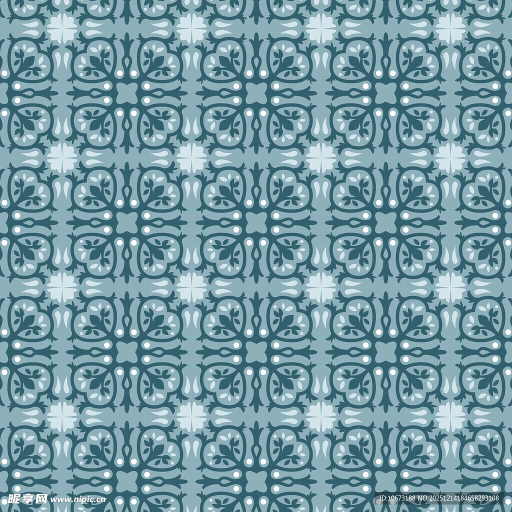 蓝白几何花纹图案背景