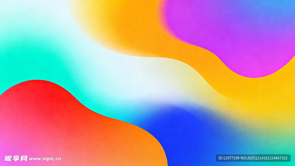 多彩渐变流体抽象背景图