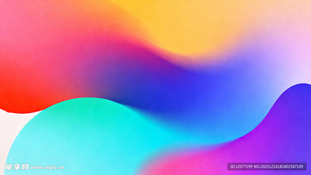 多彩流体渐变抽象背景图