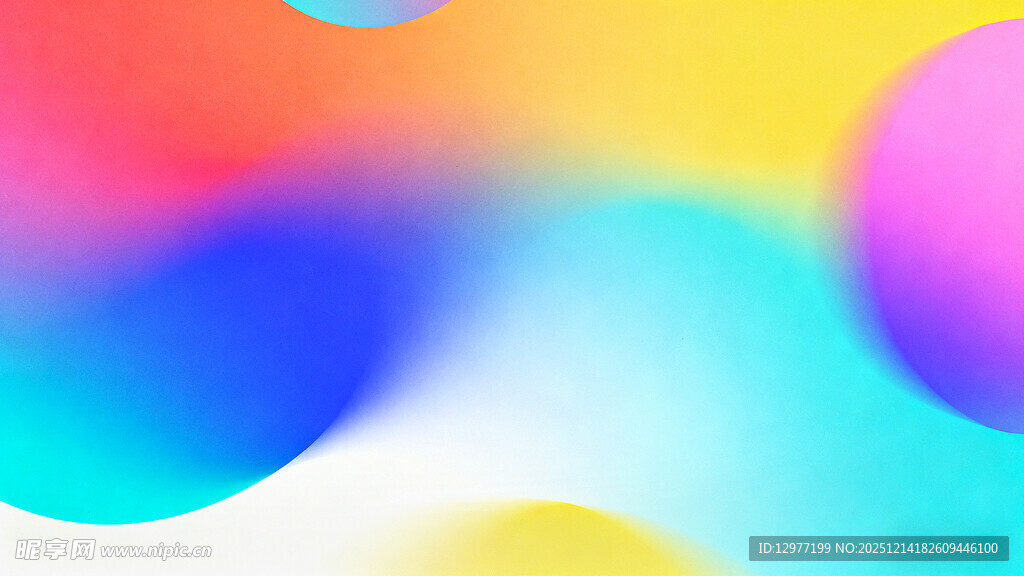 多彩渐变流体抽象背景图
