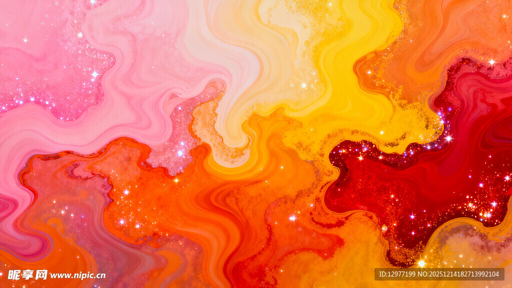 梦幻多彩流体艺术背景