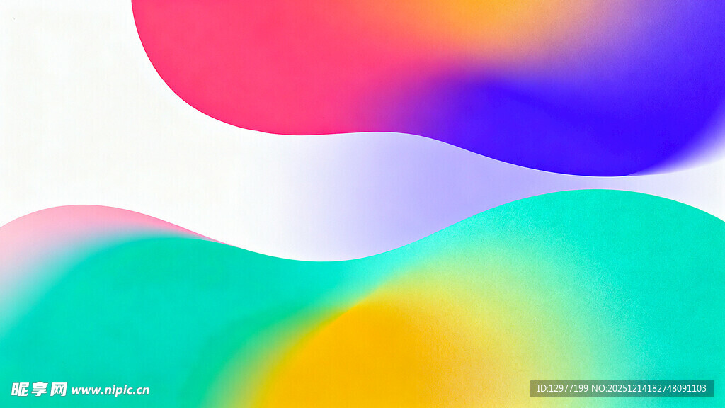 多彩渐变流体抽象背景图
