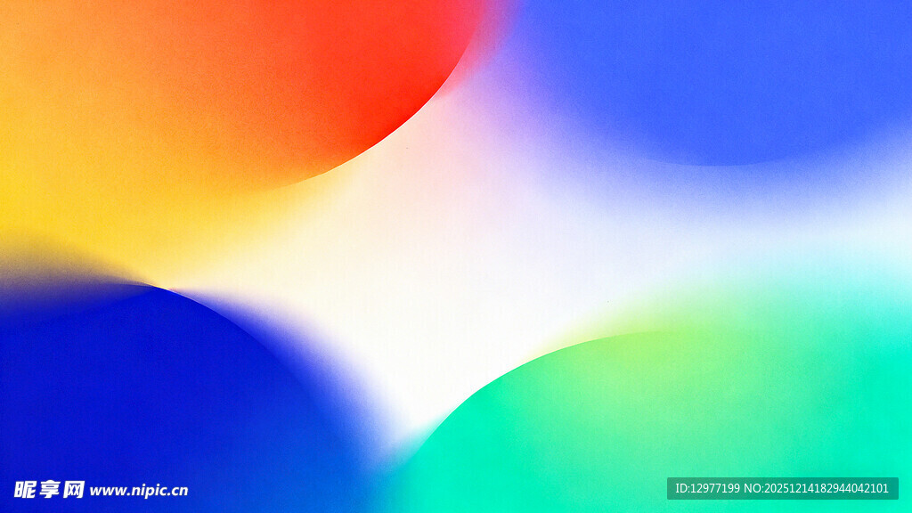 多彩渐变圆形抽象背景图