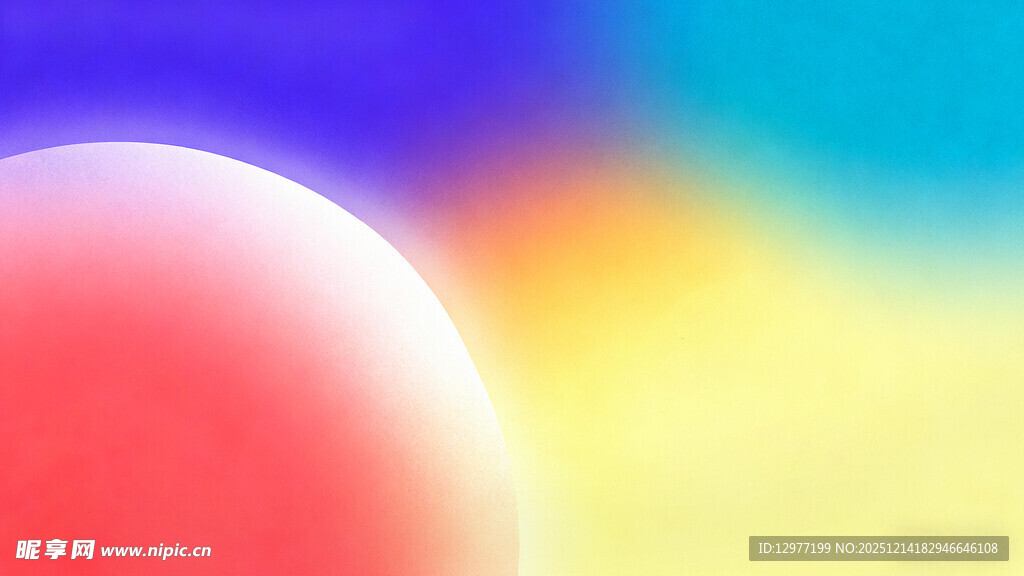 梦幻渐变色彩球体画面